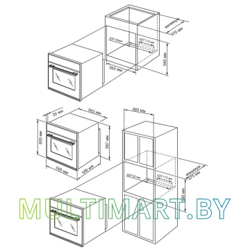 Электрический духовой шкаф Schtoff CME 7307 BK картинка 3